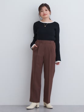 「レギュラー」｜「アイテム（ブーツ）」を使った、nissen Petit Modelsさん（レディース・147cm）の秋コーディネート