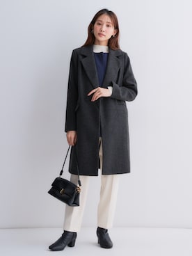 「アイテム（ビジネスシャツ）」を使った、nissen Petit Modelsさん（レディース・153cm）の秋コーディネート