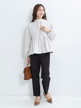 「アイテム（フォーマルスーツ/小物）」を使った、nissen Petit Modelsさん（レディース・153cm）の冬コーディネート