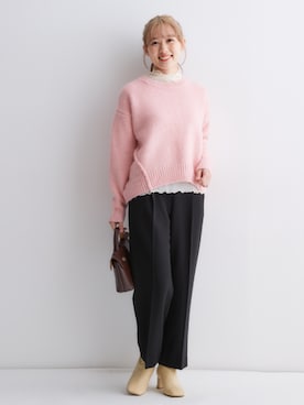 「アイテム（スラックス）」を使った、nissen Petit Modelsさん（レディース・149cm）の夏コーディネート