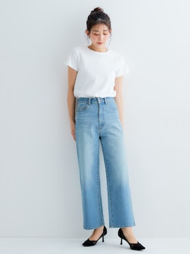「Tシャツ×デニム」｜nissen Petit Modelsさん（レディース・153cm）の春コーディネート