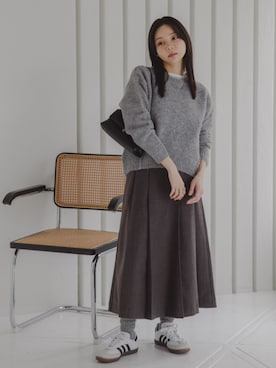 「nissen（ニッセン）のアイテム（Tシャツ/カットソー）」を使った、nissen Petit Modelsさん（レディース・155cm）の秋コーディネート