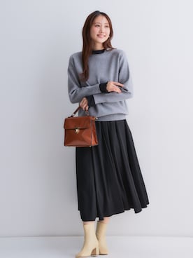 「nissen（ニッセン）のアイテム（Tシャツ/カットソー）」を使った、nissen Petit Modelsさん（レディース・153cm）の秋コーディネート