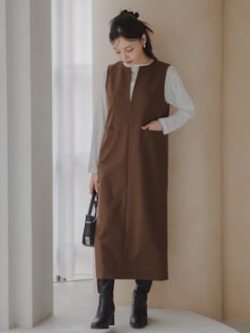 「nissen（ニッセン）のアイテム」を使った、nissen Petit Modelsさん（レディース・155cm）の秋コーディネート