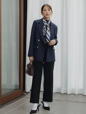 「スーツ」｜nissen Petit Modelsさん（レディース・153cm）の秋コーディネート