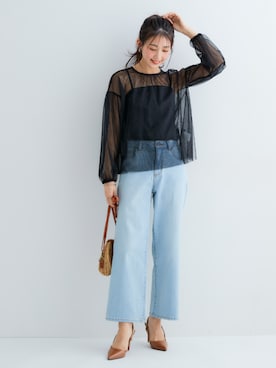 「Petitjo（プッチージョ）のアイテム」を使った、nissen Petit Modelsさん（レディース・153cm）の春コーディネート