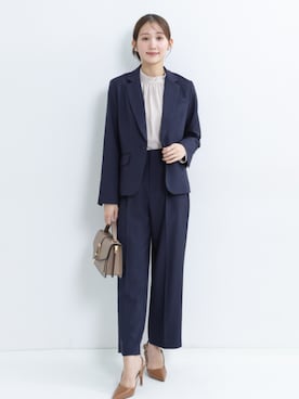 「アイテム（フォーマルスーツ/小物）」を使った、nissen Petit Modelsさん（レディース・153cm）の秋コーディネート