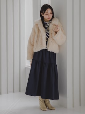 「nissen（ニッセン）のアイテム」を使った、nissen Petit Modelsさん（レディース・155cm）の秋コーディネート