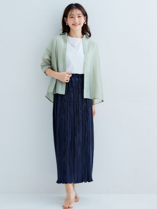 【2万円】TOKUKO プリーツデザイン　タイトスカート セール】小さいサイズ ランダムプリーツタイトスカート 低身長