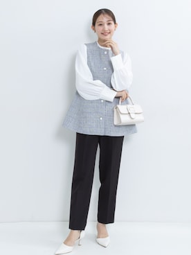 「アイテム（フォーマルスーツ/小物）」を使った、nissen Petit Modelsさん（レディース・153cm）の冬コーディネート