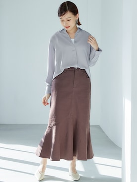 【海外限定】Sandroスカート☆Pleated Bubble-Hem Cotton Mini S sandro(サンドロ) ミニスカート(レディース) - 海外通販のBUYMA