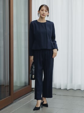 「スーツ」｜nissen Petit Modelsさん（レディース・153cm）の秋コーディネート