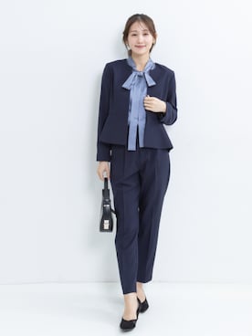 「アイテム（フォーマルスーツ/小物）」を使った、nissen Petit Modelsさん（レディース・153cm）の秋コーディネート