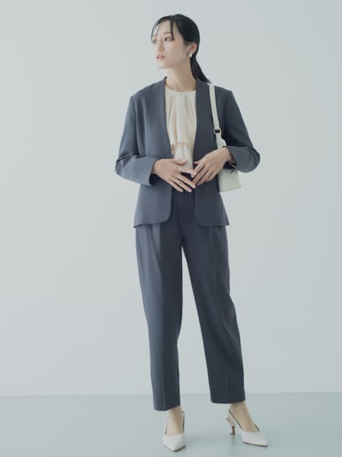 セール】小さいサイズ 【レディーススーツ】パンツスーツ2点セット