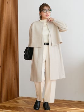 「レギュラー」｜「アイテム（ブーツ）」を使った、nissen Petit Modelsさん（レディース・152cm）の秋コーディネート