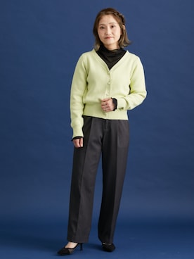 「アイテム（カーディガン/ボレロ）」を使った、nissen Petit Modelsさん（レディース・145cm）の秋コーディネート