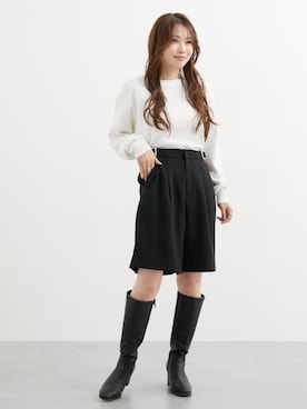 「レギュラー」｜「アイテム（ブーツ）」を使った、nissen Petit Modelsさん（レディース・150cm）の冬コーディネート