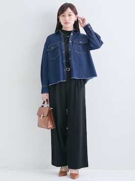 「nissen（ニッセン）のアイテム（ジャケット/アウター）」を使った、nissen Petit Modelsさん（レディース・149cm）の春コーディネート