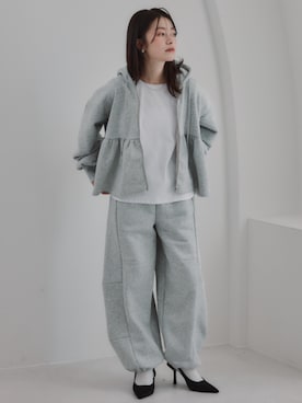 「nissen（ニッセン）の【9月3日PM12時より販売開始】小さいサイズ　【Petimoさん企画】レイヤードTシャツ　低身長さん・小柄女性（Tシャツ/カットソー）」を使った、nissen Petit Modelsさん（レディース・152cm）の秋コーディネート
