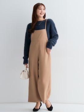 「アイテム（つなぎ/オールインワン）」を使った、nissen Petit Modelsさん（レディース・153cm）の秋コーディネート