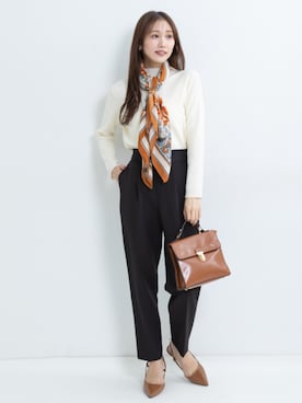 「アイテム（フォーマルスーツ/小物、ブラック系）」を使った、nissen Petit Modelsさん（レディース・153cm）の冬コーディネート