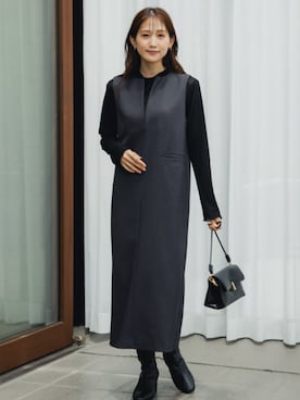 「nissen（ニッセン）のアイテム（Tシャツ/カットソー）」を使った、nissen Petit Modelsさん（レディース・153cm）の秋コーディネート