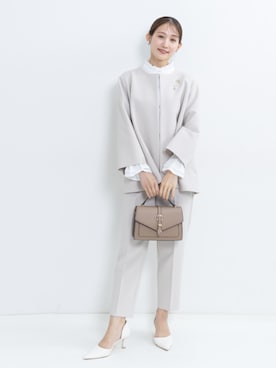 「アイテム（フォーマルスーツ/小物）」を使った、nissen Petit Modelsさん（レディース・153cm）の秋コーディネート