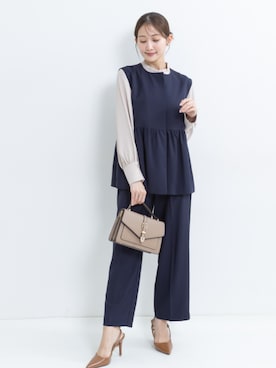 「アイテム（フォーマルスーツ/小物）」を使った、nissen Petit Modelsさん（レディース・153cm）の秋コーディネート