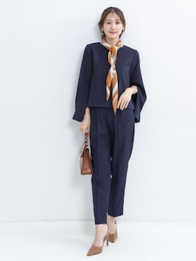 「アイテム（フォーマルスーツ/小物）」を使った、nissen Petit Modelsさん（レディース・153cm）の秋コーディネート