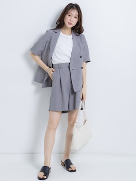 「nissen（ニッセン）のアイテム（ジャケット/アウター）」を使った、nissen Petit Modelsさん（レディース・153cm）の春コーディネート