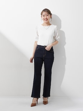 ニッセン パンツ ブーツカット トールサイズ レディース 高身長