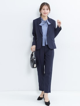 「アイテム（フォーマルスーツ/小物）」を使った、nissen Petit Modelsさん（レディース・153cm）の秋コーディネート