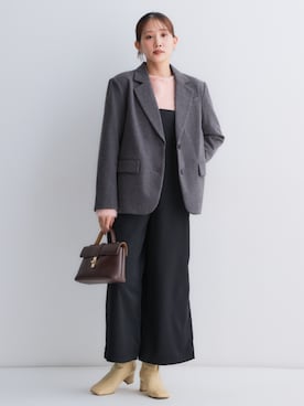 「アイテム（つなぎ/オールインワン）」を使った、nissen Petit Modelsさん（レディース・153cm）の秋コーディネート