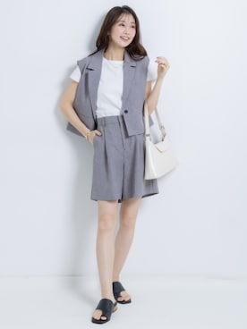 「nissen（ニッセン）のアイテム（ジャケット/アウター）」を使った、nissen Petit Modelsさん（レディース・153cm）の春コーディネート