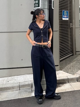 「アイテム（パーカー）」を使った、niinainさん（レディース・160cm）の夏コーディネート