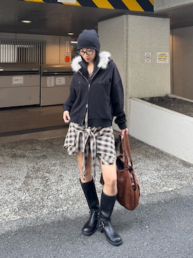 「アイテム（トップス）」を使った、niinainさん（レディース・160cm）の秋コーディネート