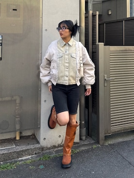 「韓国」｜「アイテム（ジャケット/アウター）」を使った、niinainさん（レディース・160cm）の冬コーディネート
