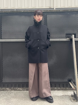 WEB限定】オーバーショートコート｜軽量/保温//ウール100%を使った人気