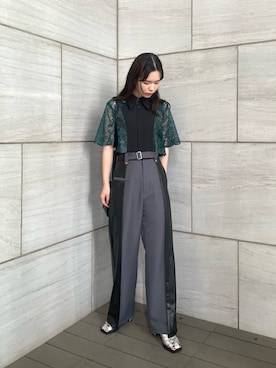 シベリアレースシャツを使った人気ファッションコーディネート - WEAR