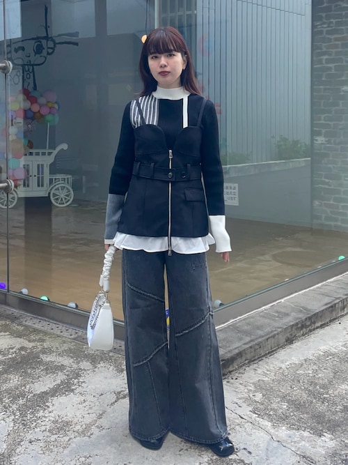 【美品】ユナイテッドトウキョウ パネルデニムワイドパンツ レディース UNITED TOKYO ジーンズ デニム デニムパンツ パネルデニムワイド