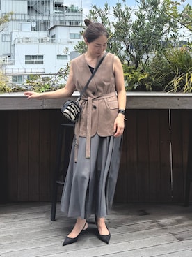 「アイテム（チャーム）」を使った、ISHIDAさん（レディース・158cm）の夏コーディネート