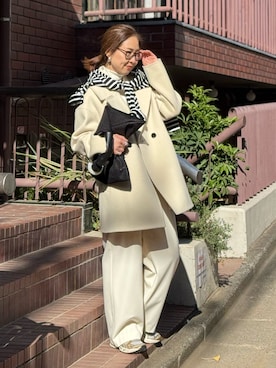 「アイテム（ダッフルコート）」を使った、ISHIDAさん（レディース・158cm）の秋コーディネート