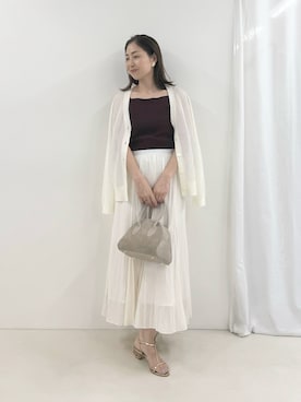 「アイテム（タンクトップ）」を使った、ISHIDAさん（レディース・158cm）の夏コーディネート