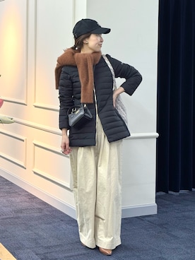 「アイテム（ダウンジャケット/コート）」を使った、ISHIDAさん（レディース・158cm）の秋コーディネート