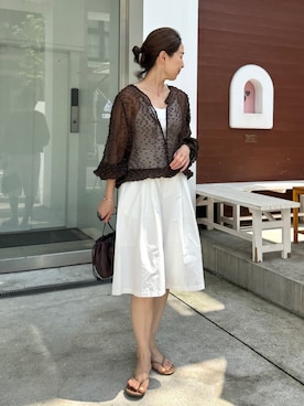 「grace grace （グラスグラス）のアイテム」を使った、ISHIDAさん（レディース・158cm）の夏コーディネート