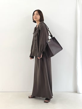 「アイテム（チャーム）」を使った、ISHIDAさん（レディース・158cm）の秋コーディネート
