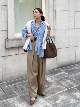 「NOLLEY’S（ノーリーズ）のアイテム」を使った、ISHIDAさん（レディース・158cm）の夏コーディネート
