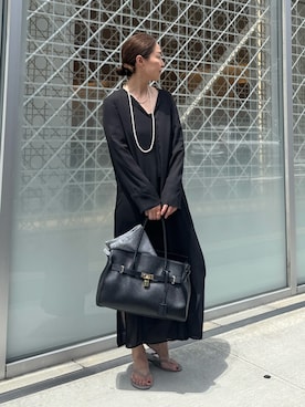 「アイテム（トートバッグ）」を使った、ISHIDAさん（レディース・158cm）の夏コーディネート
