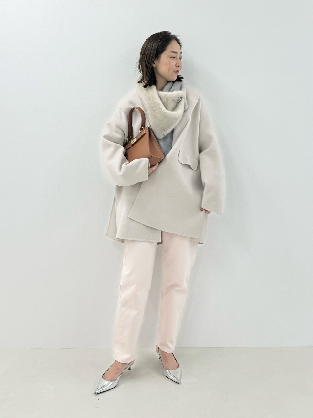 NOLLEY'S　エコファーアシメリバーシブルティペット NOLLEY'S（ノーリーズ）の「エコファーアシメリバーシブルティ