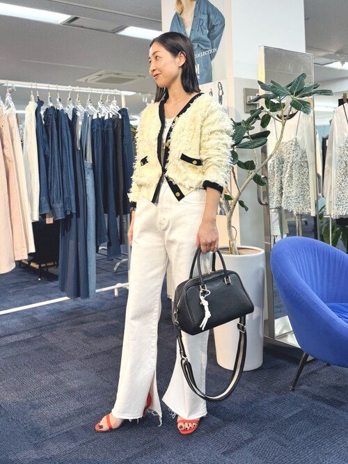 セール】《手洗い可能》カットジャガード金ボタンカーディガン